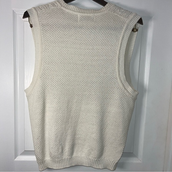 Cascade Classics Vintage women Ivory Cable Knit Vest size Large - Picture 5 of 9